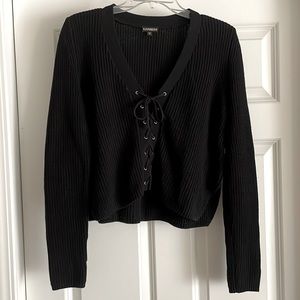Express Lace Up Sweater